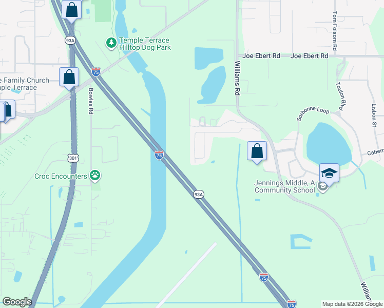 map of restaurants, bars, coffee shops, grocery stores, and more near 9112 Freedom Hill Drive in Seffner