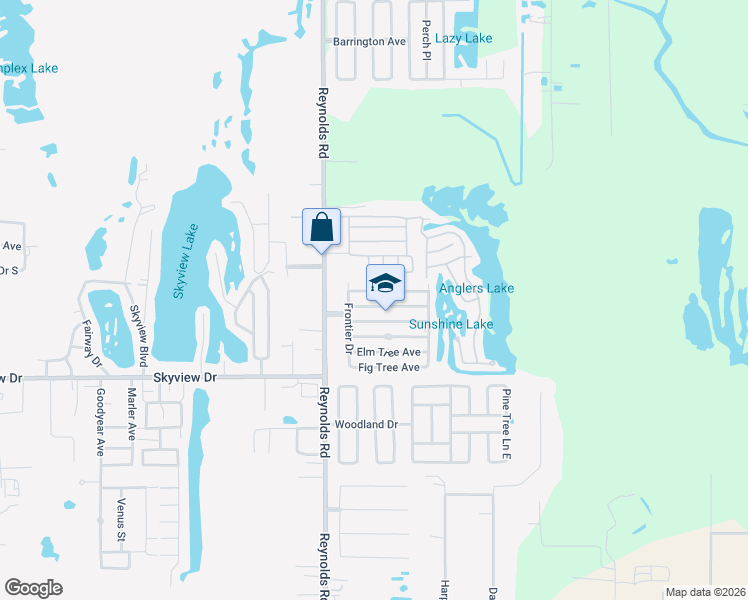 map of restaurants, bars, coffee shops, grocery stores, and more near 73 Brookwood Avenue in Lakeland