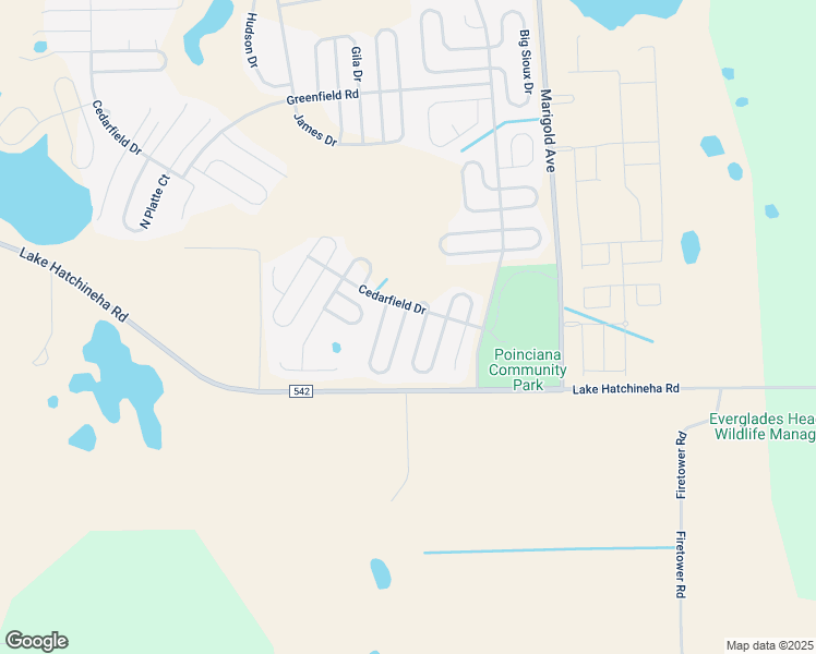 map of restaurants, bars, coffee shops, grocery stores, and more near 911 Cumberland Drive in Poinciana