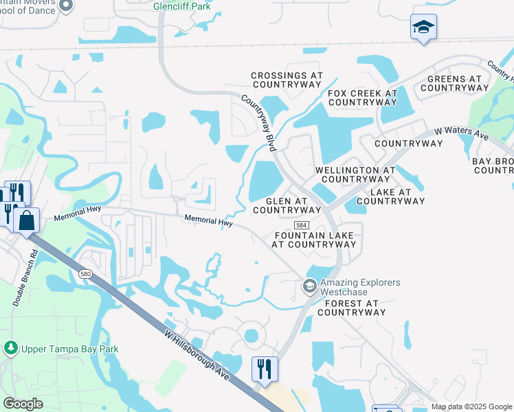 map of restaurants, bars, coffee shops, grocery stores, and more near 11643 Sunshine Pond Road in Tampa