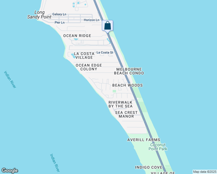map of restaurants, bars, coffee shops, grocery stores, and more near 3216 Sand Dunes Court in Melbourne Beach