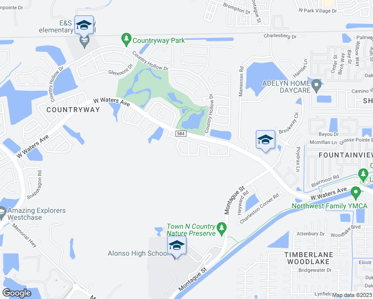 map of restaurants, bars, coffee shops, grocery stores, and more near 10204 Lockwood Pines Lane in Tampa