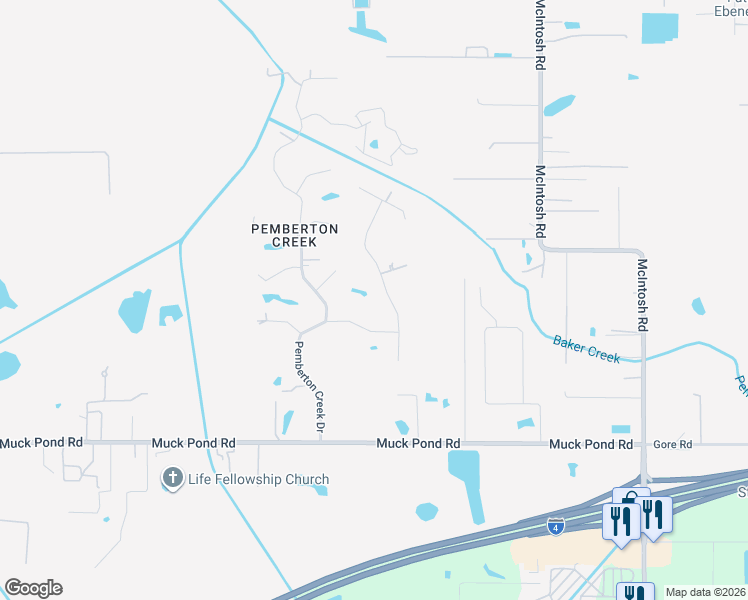 map of restaurants, bars, coffee shops, grocery stores, and more near 6704 Towhe Drive in Seffner