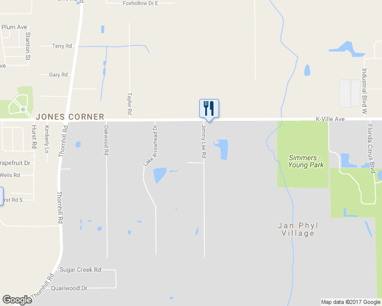 map of restaurants, bars, coffee shops, grocery stores, and more near 9 Jimmy Lee Road in Winter Haven
