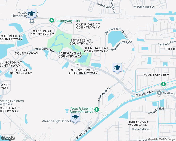 map of restaurants, bars, coffee shops, grocery stores, and more near 10114 Vista Pointe Drive in Tampa