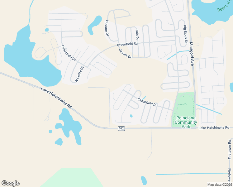 map of restaurants, bars, coffee shops, grocery stores, and more near 891 Fraser Drive in Poinciana