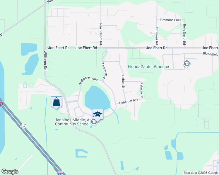 map of restaurants, bars, coffee shops, grocery stores, and more near 9711 Sorbonne Loop in Seffner