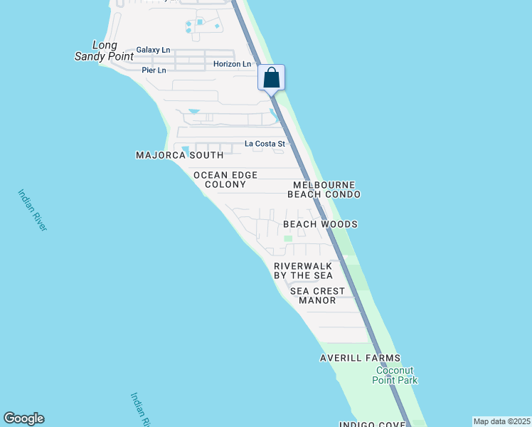 map of restaurants, bars, coffee shops, grocery stores, and more near 3280 Sand Court in Melbourne Beach