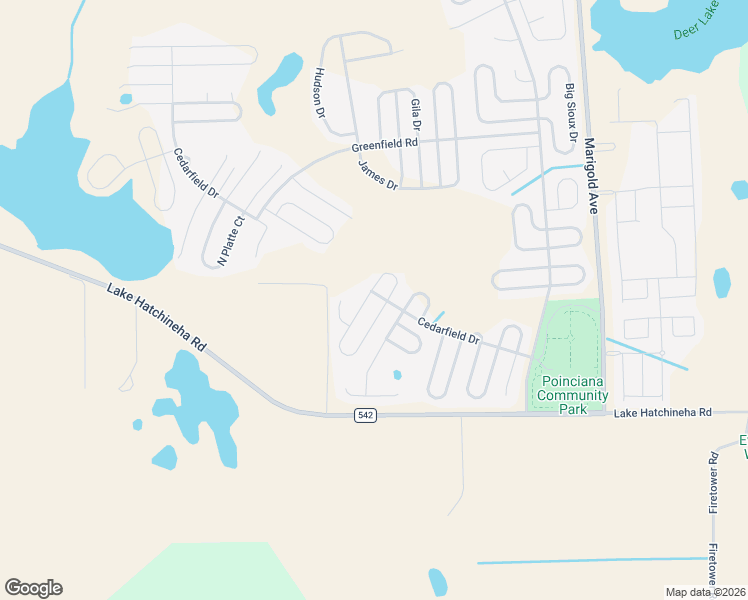 map of restaurants, bars, coffee shops, grocery stores, and more near 807 Fraser Drive in Kissimmee