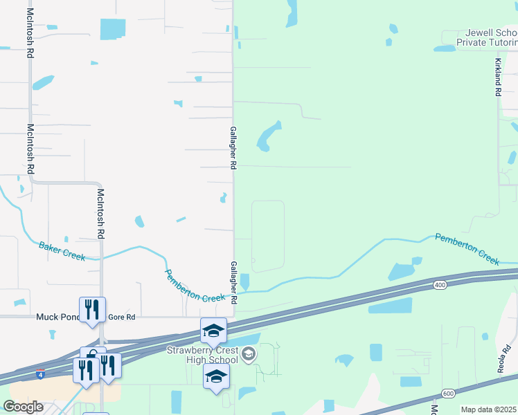 map of restaurants, bars, coffee shops, grocery stores, and more near 9417 Swift Creek Circle in Dover