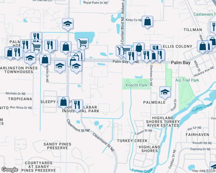 map of restaurants, bars, coffee shops, grocery stores, and more near in Melbourne