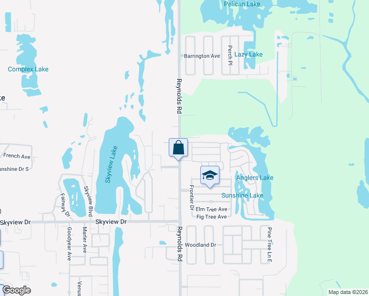 map of restaurants, bars, coffee shops, grocery stores, and more near 944 Reynolds Road in Lakeland