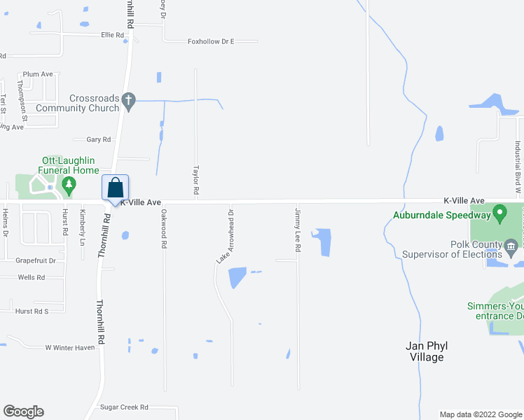 map of restaurants, bars, coffee shops, grocery stores, and more near 5786 East Co Road 542 in Winter Haven