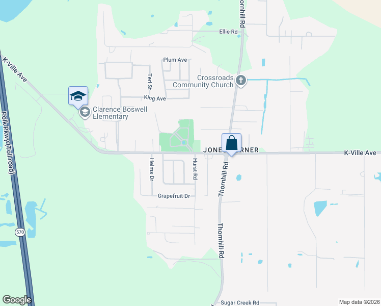 map of restaurants, bars, coffee shops, grocery stores, and more near 2196 K-Ville Avenue in Auburndale