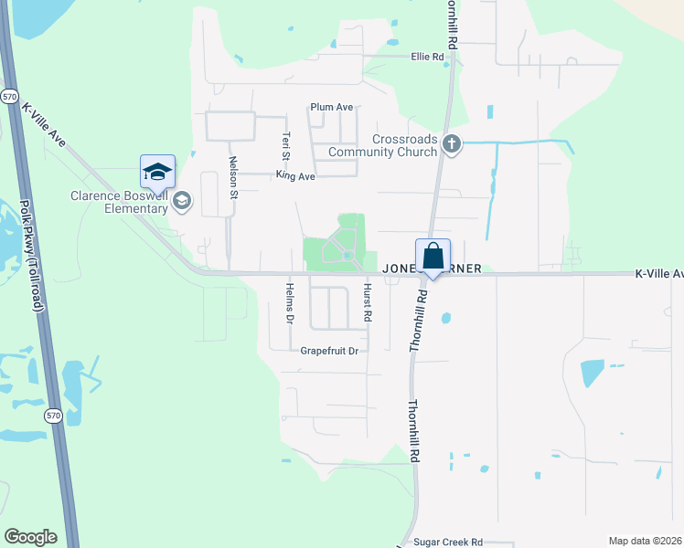 map of restaurants, bars, coffee shops, grocery stores, and more near Glen Abbey Road in Auburndale