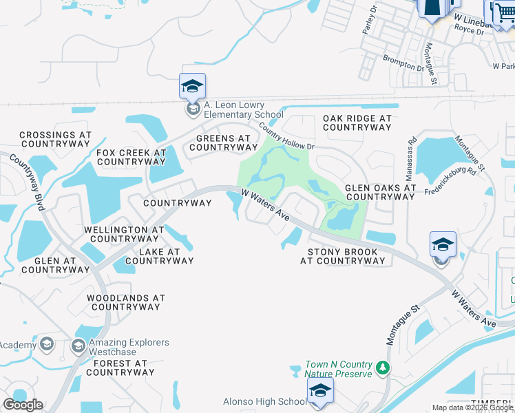 map of restaurants, bars, coffee shops, grocery stores, and more near 8708 Charming Knoll Court in Tampa