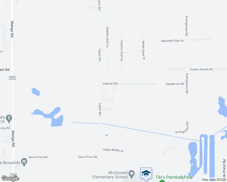map of restaurants, bars, coffee shops, grocery stores, and more near 11305 Vatican Road in Seffner