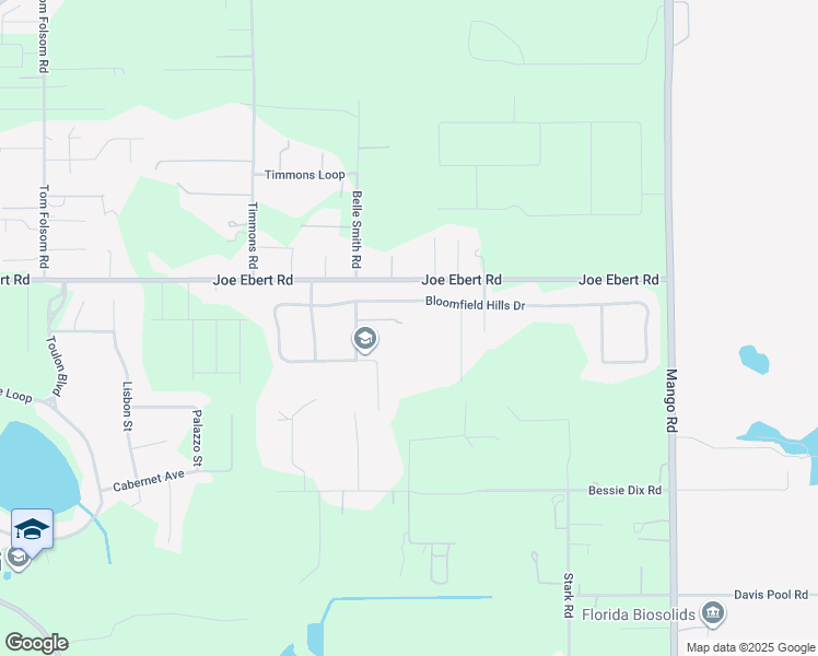 map of restaurants, bars, coffee shops, grocery stores, and more near 10227 Bloomfield Hills Drive in Seffner