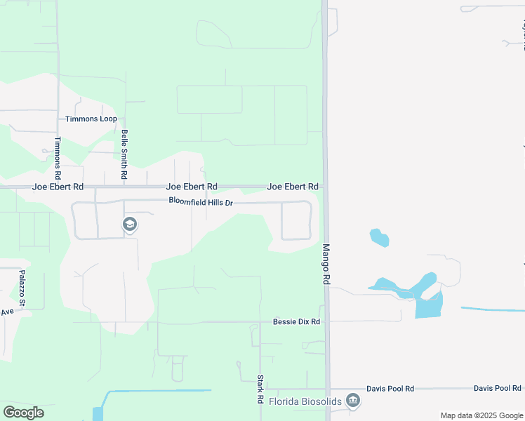 map of restaurants, bars, coffee shops, grocery stores, and more near 10325 Bloomfield Hills Drive in Seffner