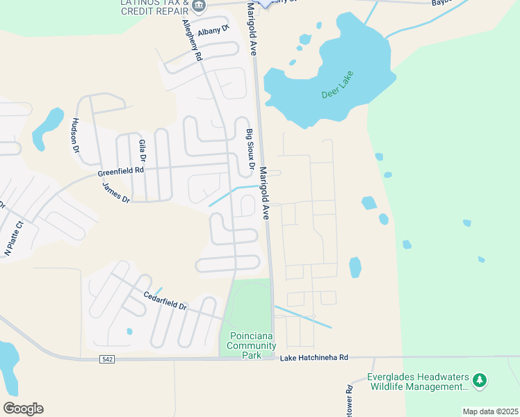 map of restaurants, bars, coffee shops, grocery stores, and more near 153 Cimarron Lane in Kissimmee