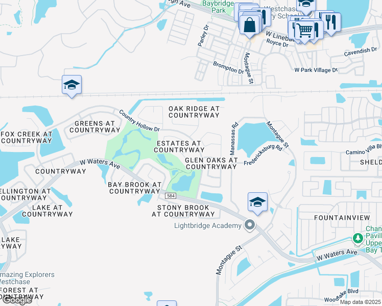 map of restaurants, bars, coffee shops, grocery stores, and more near 11334 Bloomington Drive in Tampa