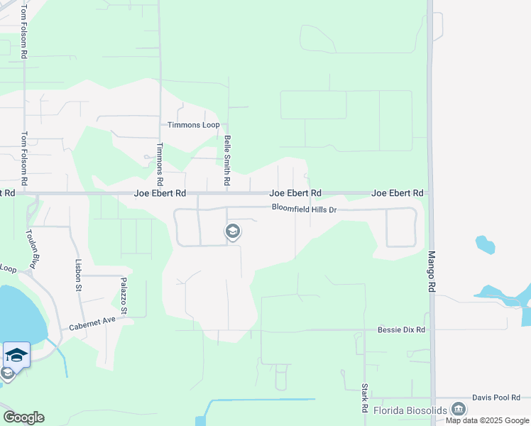 map of restaurants, bars, coffee shops, grocery stores, and more near 10227 Bloomfield Hills Dr in Seffner