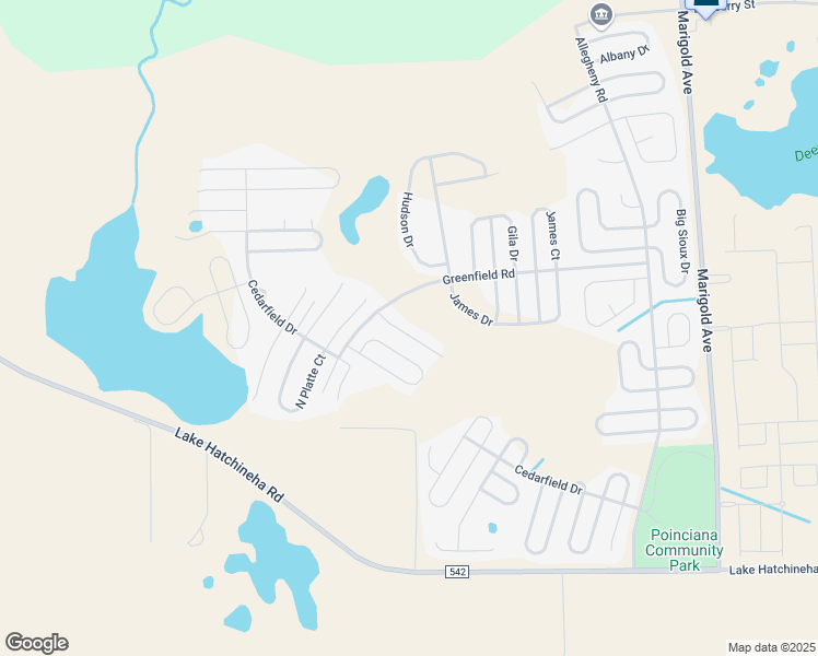map of restaurants, bars, coffee shops, grocery stores, and more near 1125 Nelson Meadow Lane in Poinciana