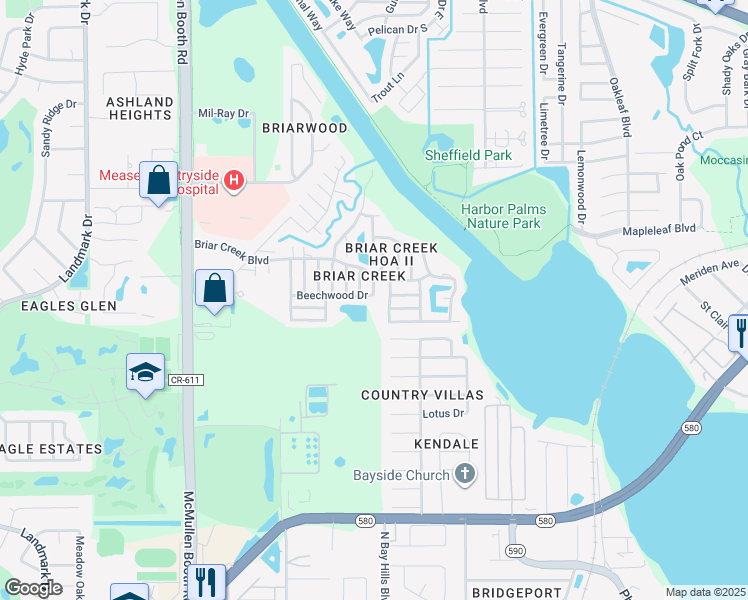 map of restaurants, bars, coffee shops, grocery stores, and more near 168 Beechwood Drive in Safety Harbor