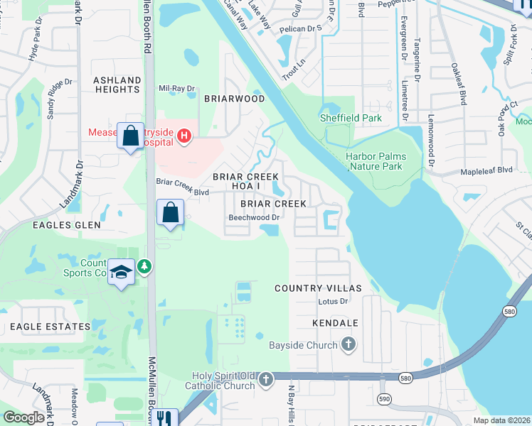 map of restaurants, bars, coffee shops, grocery stores, and more near 150 Beechwood Drive in Safety Harbor