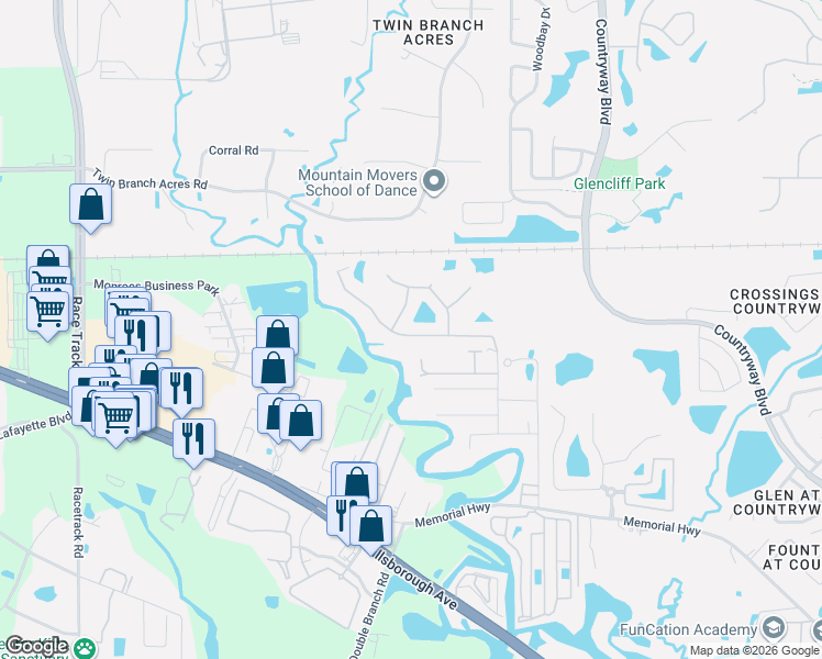 map of restaurants, bars, coffee shops, grocery stores, and more near 8919 North River Road in Tampa