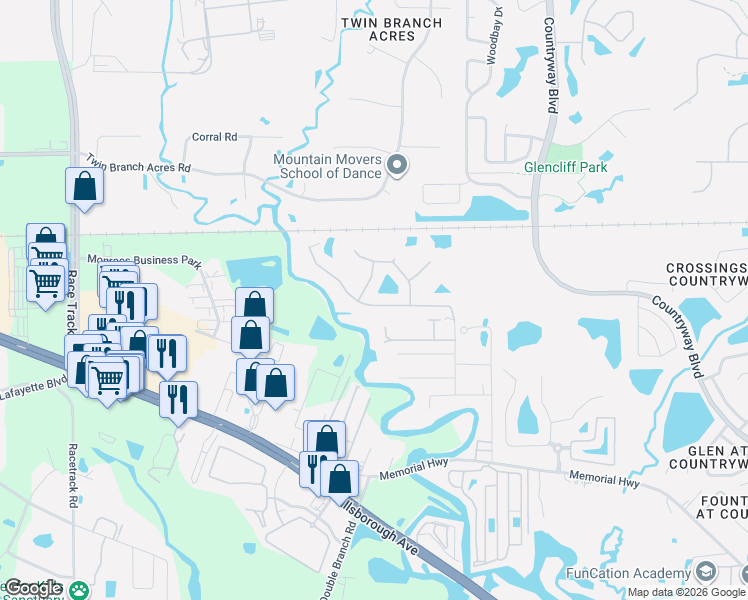 map of restaurants, bars, coffee shops, grocery stores, and more near 8911 North River Road in Tampa