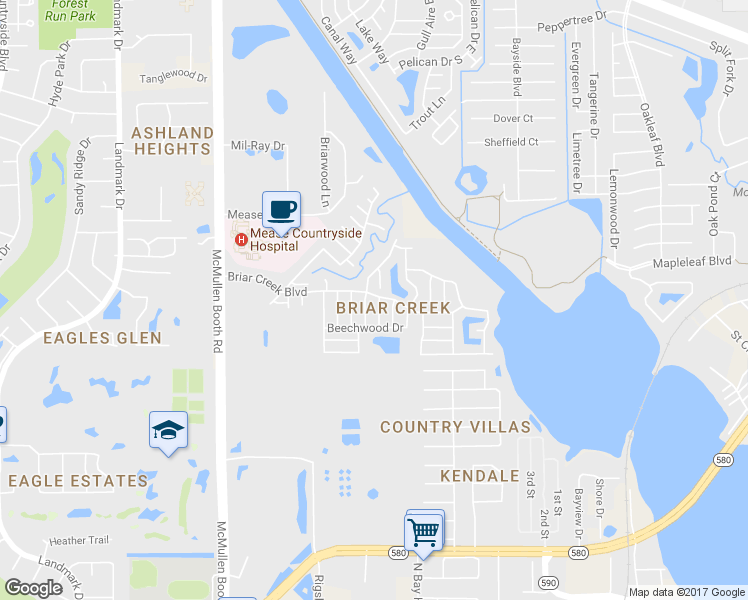 map of restaurants, bars, coffee shops, grocery stores, and more near 82 Chestnut Drive in Safety Harbor