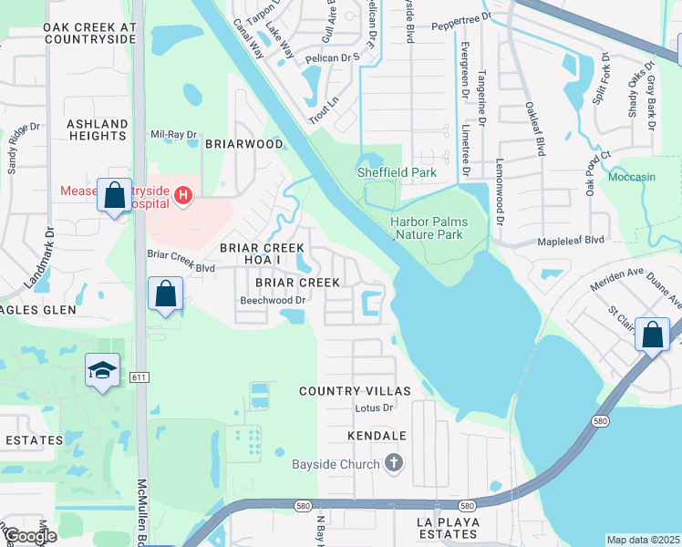 map of restaurants, bars, coffee shops, grocery stores, and more near 80 Red Fox Run in Safety Harbor