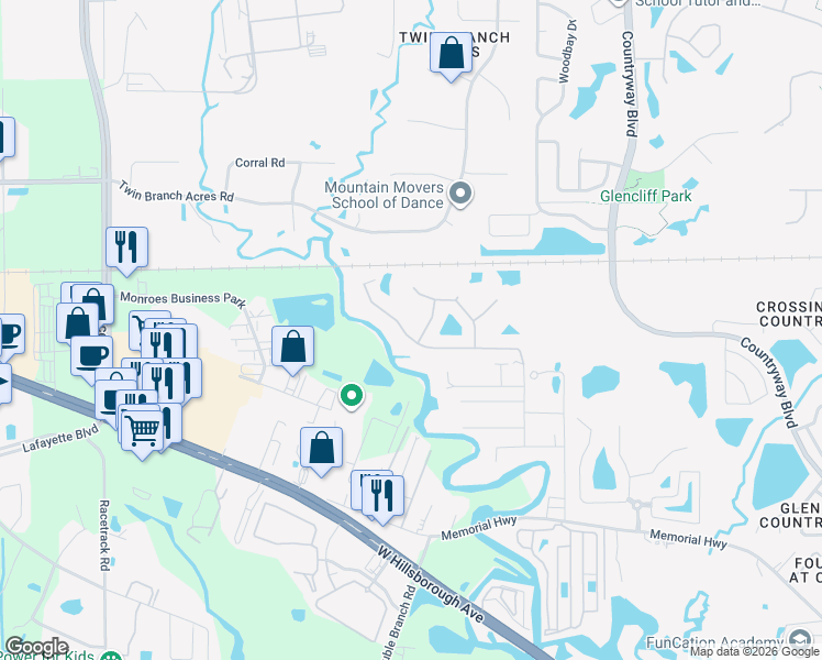map of restaurants, bars, coffee shops, grocery stores, and more near 8931 North River Road in Tampa
