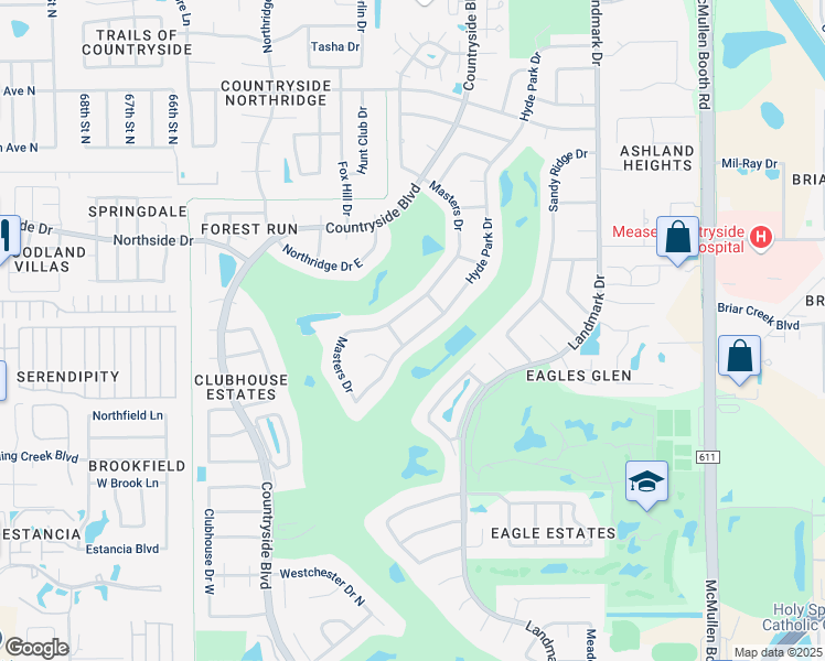 map of restaurants, bars, coffee shops, grocery stores, and more near 3150 Hyde Park Drive in Clearwater