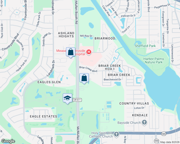 map of restaurants, bars, coffee shops, grocery stores, and more near 38 Magnolia Court in Safety Harbor