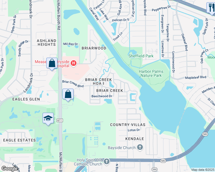 map of restaurants, bars, coffee shops, grocery stores, and more near 82 Chestnut Drive in Safety Harbor