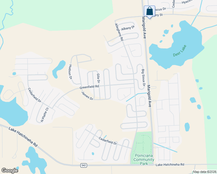map of restaurants, bars, coffee shops, grocery stores, and more near 815 James Way in Kissimmee