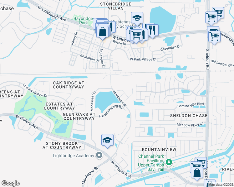 map of restaurants, bars, coffee shops, grocery stores, and more near 8828 Sea Island Way in Tampa