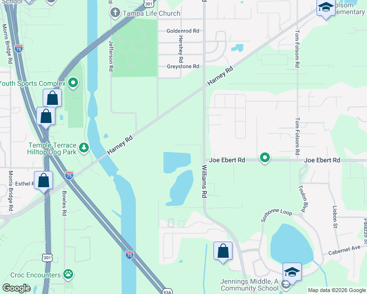 map of restaurants, bars, coffee shops, grocery stores, and more near 9207 Cape Verde Drive in Seffner