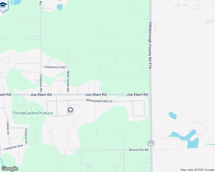 map of restaurants, bars, coffee shops, grocery stores, and more near 10258 Joe Ebert Road in Seffner
