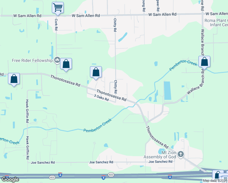 map of restaurants, bars, coffee shops, grocery stores, and more near 2806 Cherry Tree Lane in Plant City