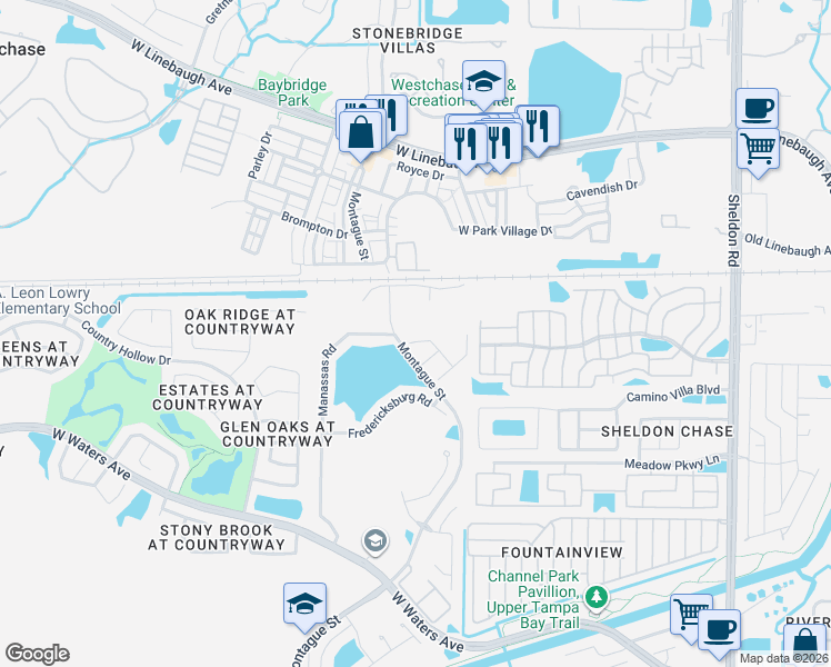 map of restaurants, bars, coffee shops, grocery stores, and more near 8815 Sea Island Way in Tampa