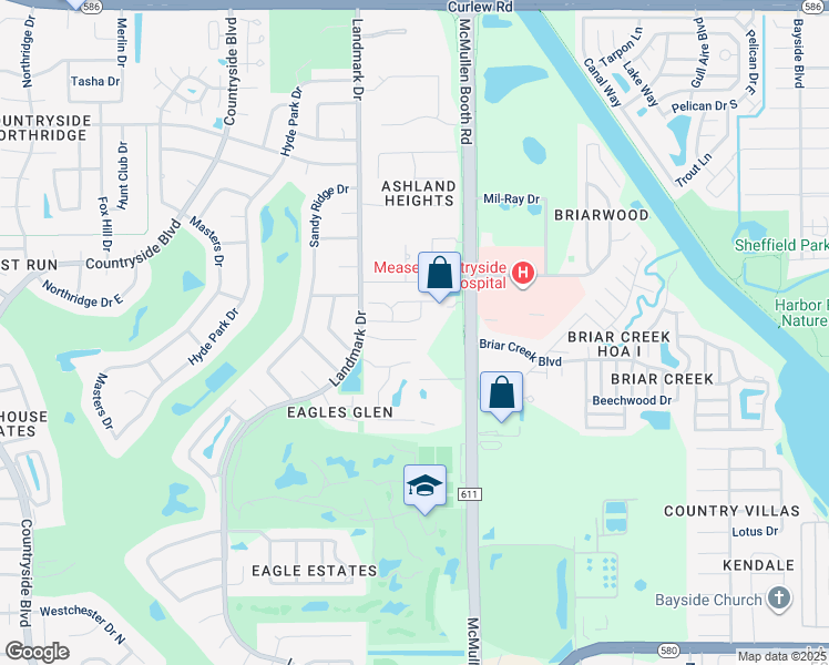 map of restaurants, bars, coffee shops, grocery stores, and more near 3030 Turtle Brooke in Clearwater