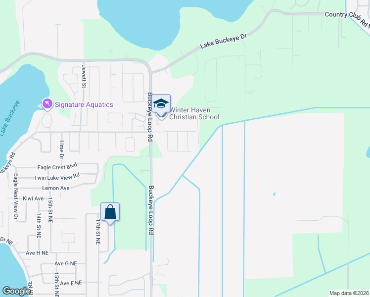 map of restaurants, bars, coffee shops, grocery stores, and more near 1705 Pebble Beach Street in Winter Haven