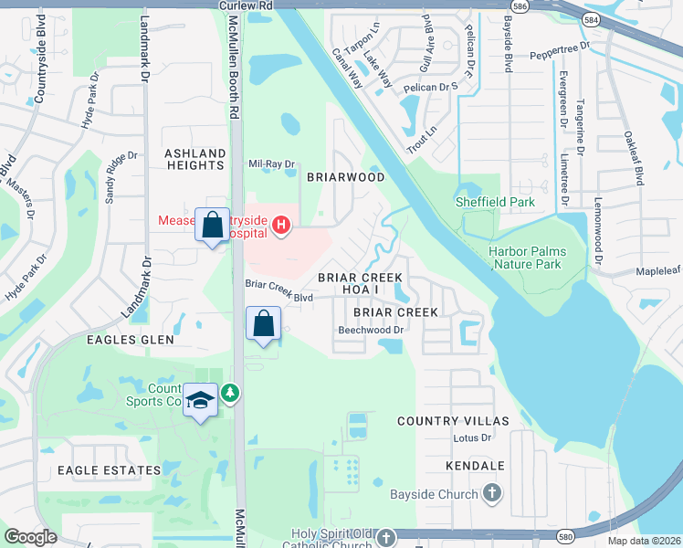 map of restaurants, bars, coffee shops, grocery stores, and more near 71 Sugar Bear Drive in Safety Harbor