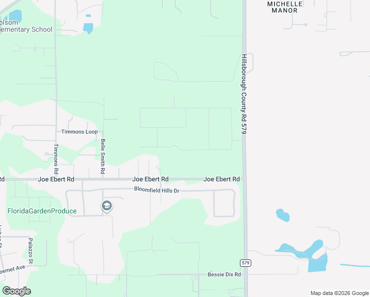 map of restaurants, bars, coffee shops, grocery stores, and more near 10258 Joe Ebert Road in Seffner