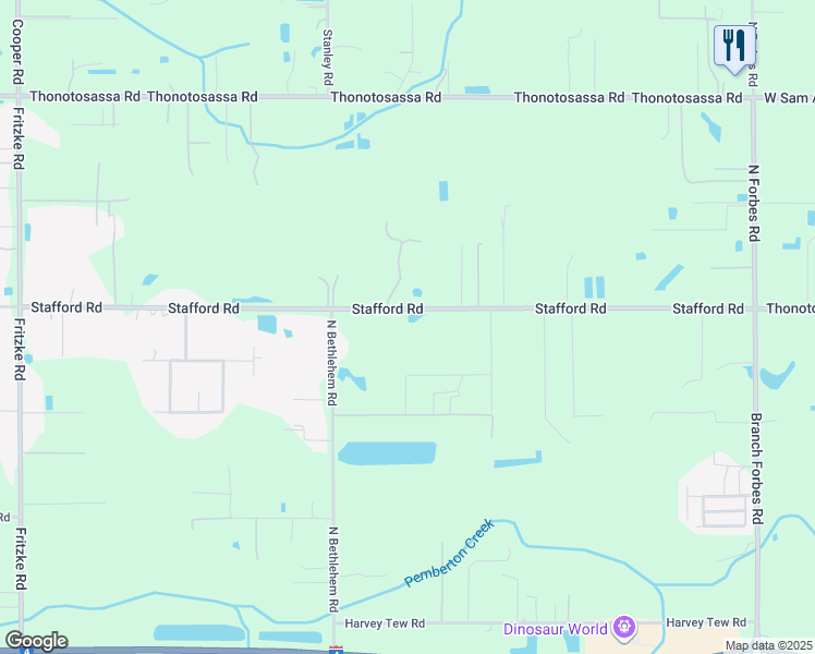 map of restaurants, bars, coffee shops, grocery stores, and more near 6001 Stafford Road in Plant City