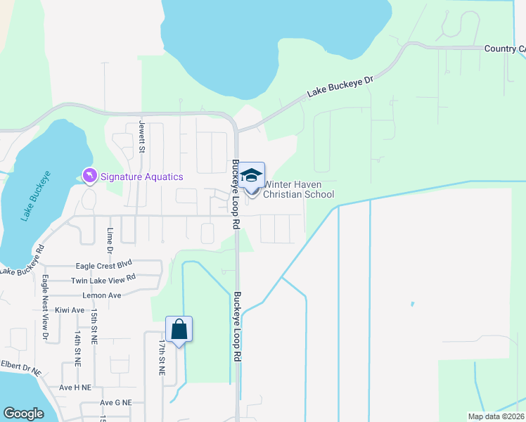 map of restaurants, bars, coffee shops, grocery stores, and more near 2109 Oakhurst Drive in Winter Haven