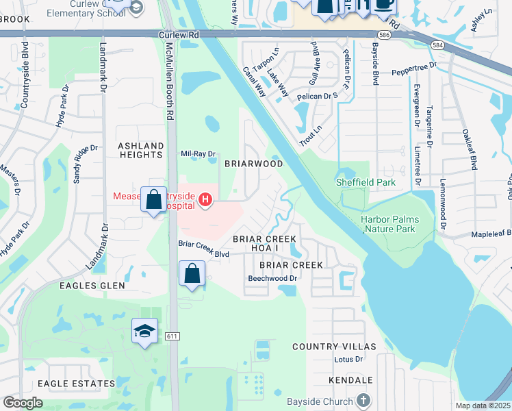 map of restaurants, bars, coffee shops, grocery stores, and more near 44 New Fawn Court in Safety Harbor